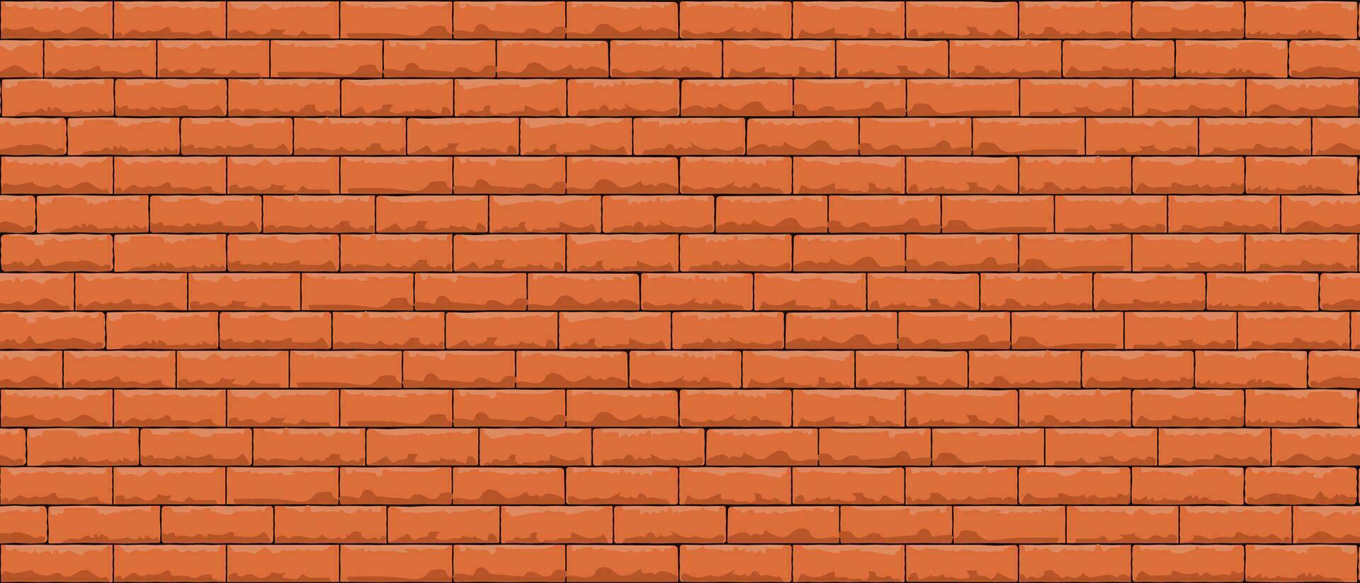 Brick wall pattern seamless background. Realistic decorative background. Vector illustration