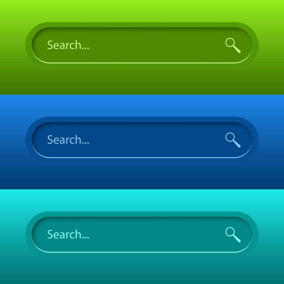 Search Bar for ui, design and web site. Search Address and navigation bar icon.  Vector collection of search form templates for websites