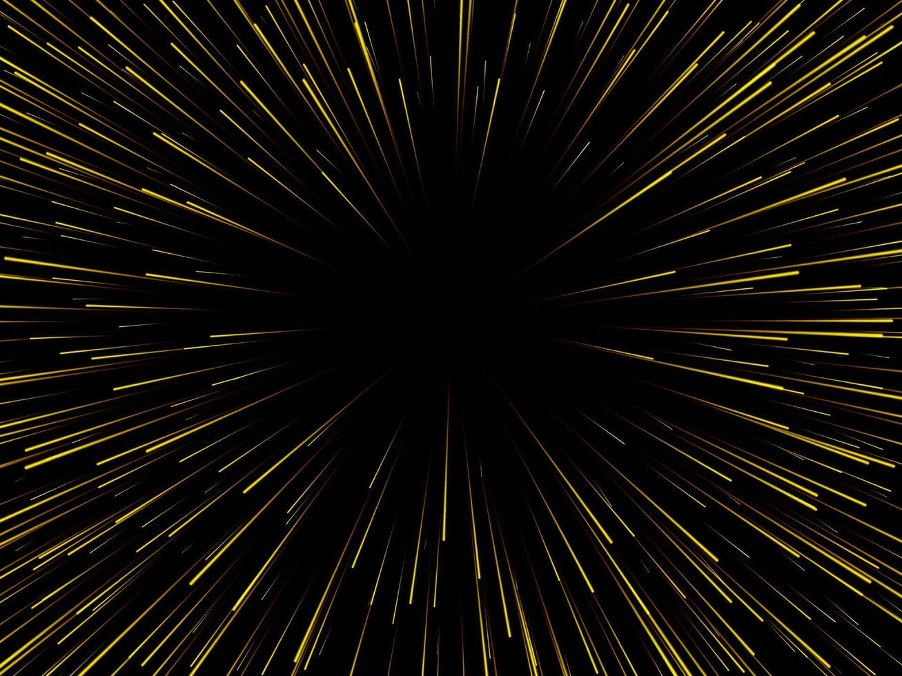 Space speed. Abstract starburst dynamic lines or rays. Vector illustration