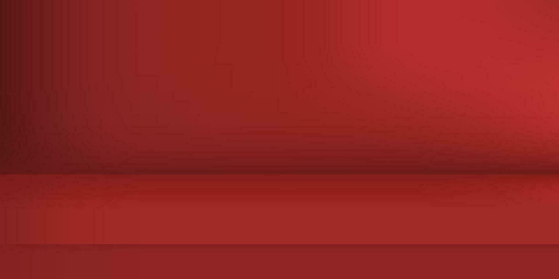 vacío rojo color estudio. habitación fondo, producto monitor con Copiar espacio para monitor de contenido diseño. vector ilustración