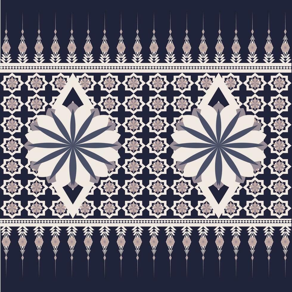 Geometric ethnic pattern design for asian fabric , clothing, fabric, batik, knitwear, embroidery, Ikkat, pixel pattern. vector