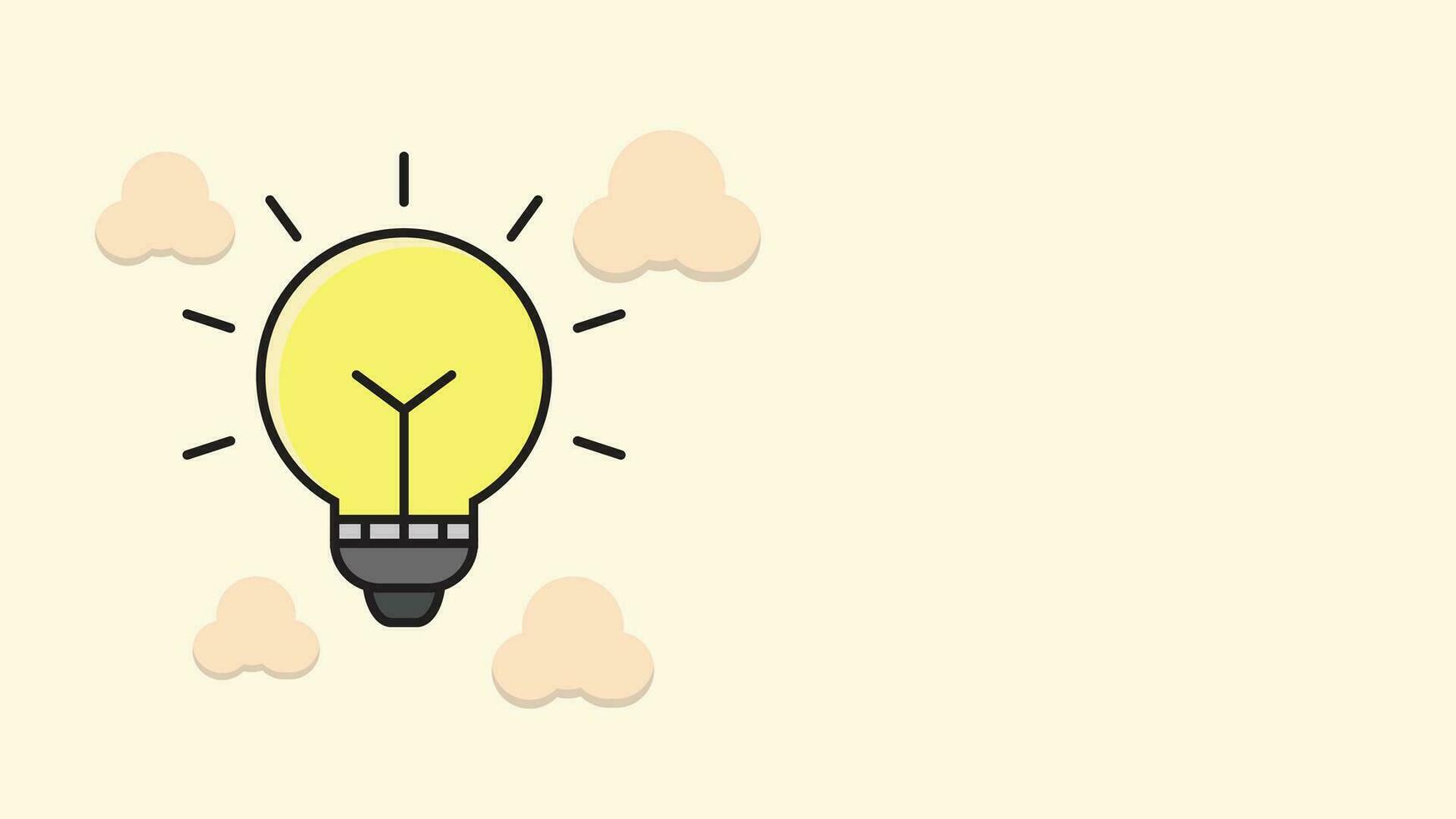 Illustration of lights can be used to present ideas or new things found with a copy space area style that can allow users to put writing or objects. vector