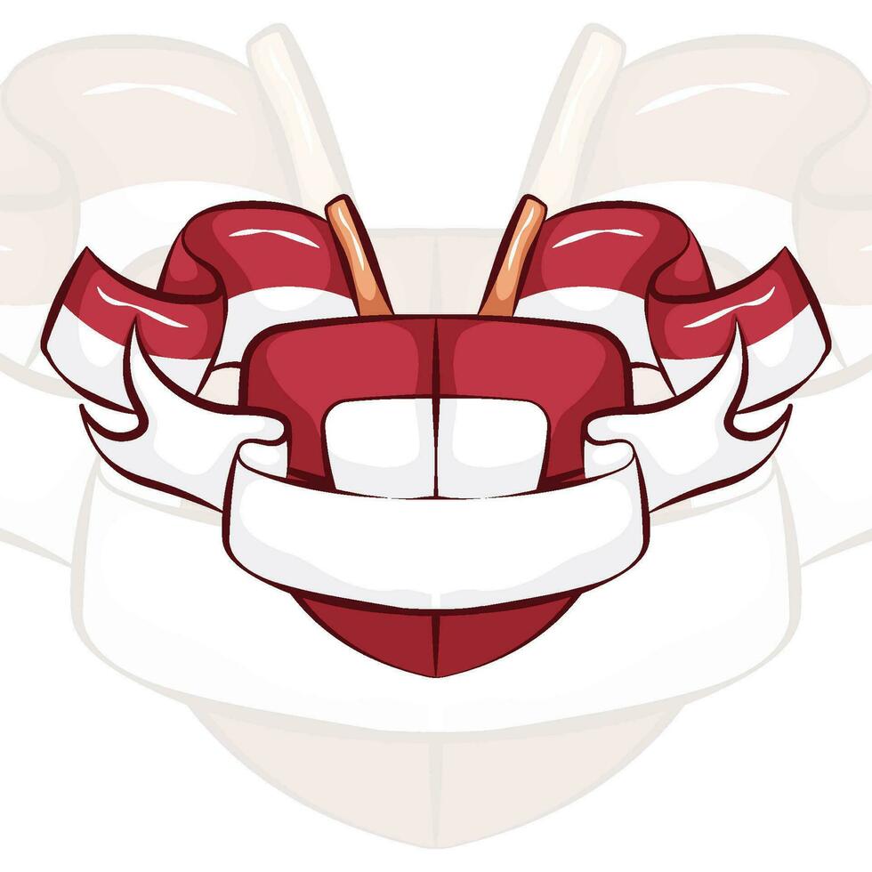 Indonesian Flag with White Ribbon for Indonesian Independence Day vector