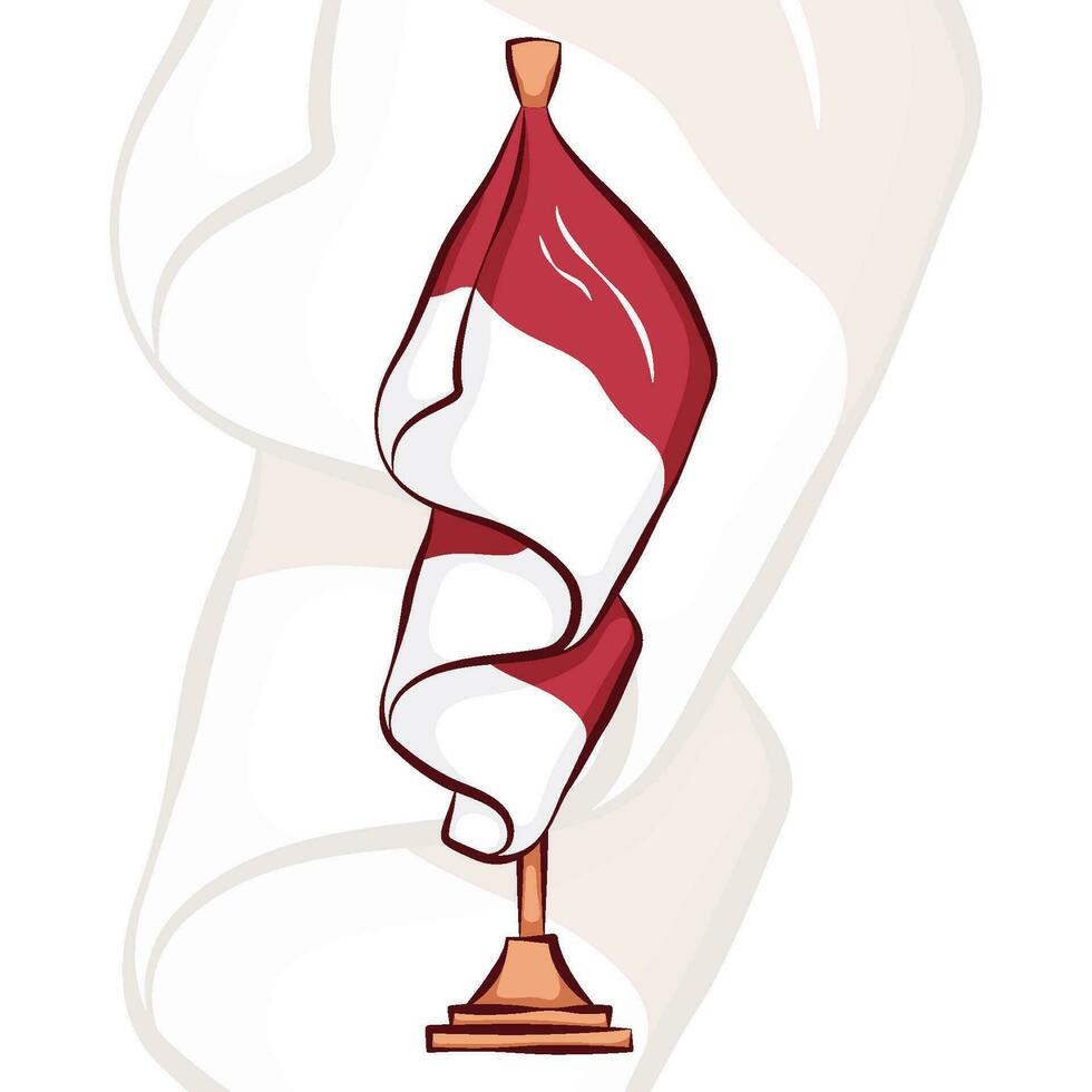 Indonesia Flag Element for Indonesian Independence Day vector