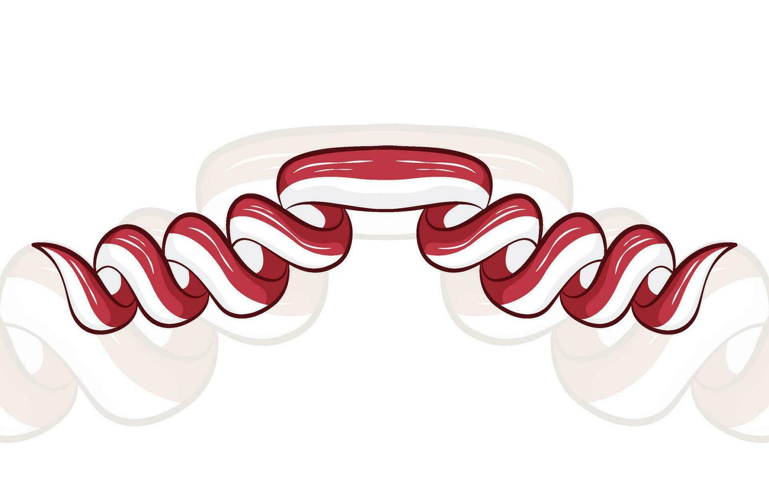 Indonesian National Flag Ribbon Element vector