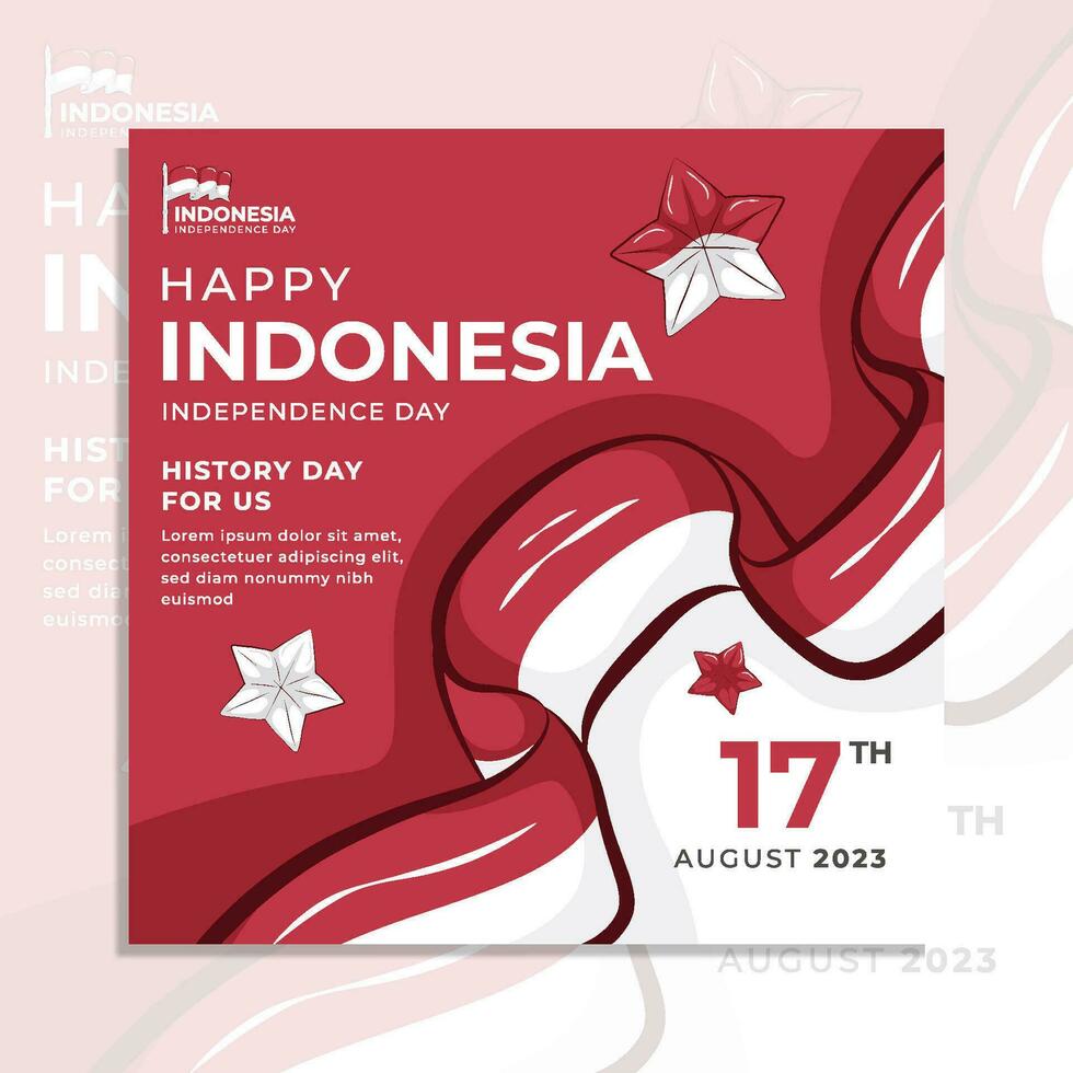 Iindonesia Independence Day Template vector