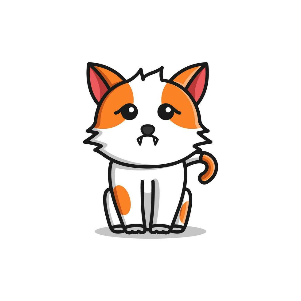 Vector cute cat mascot vector illustration