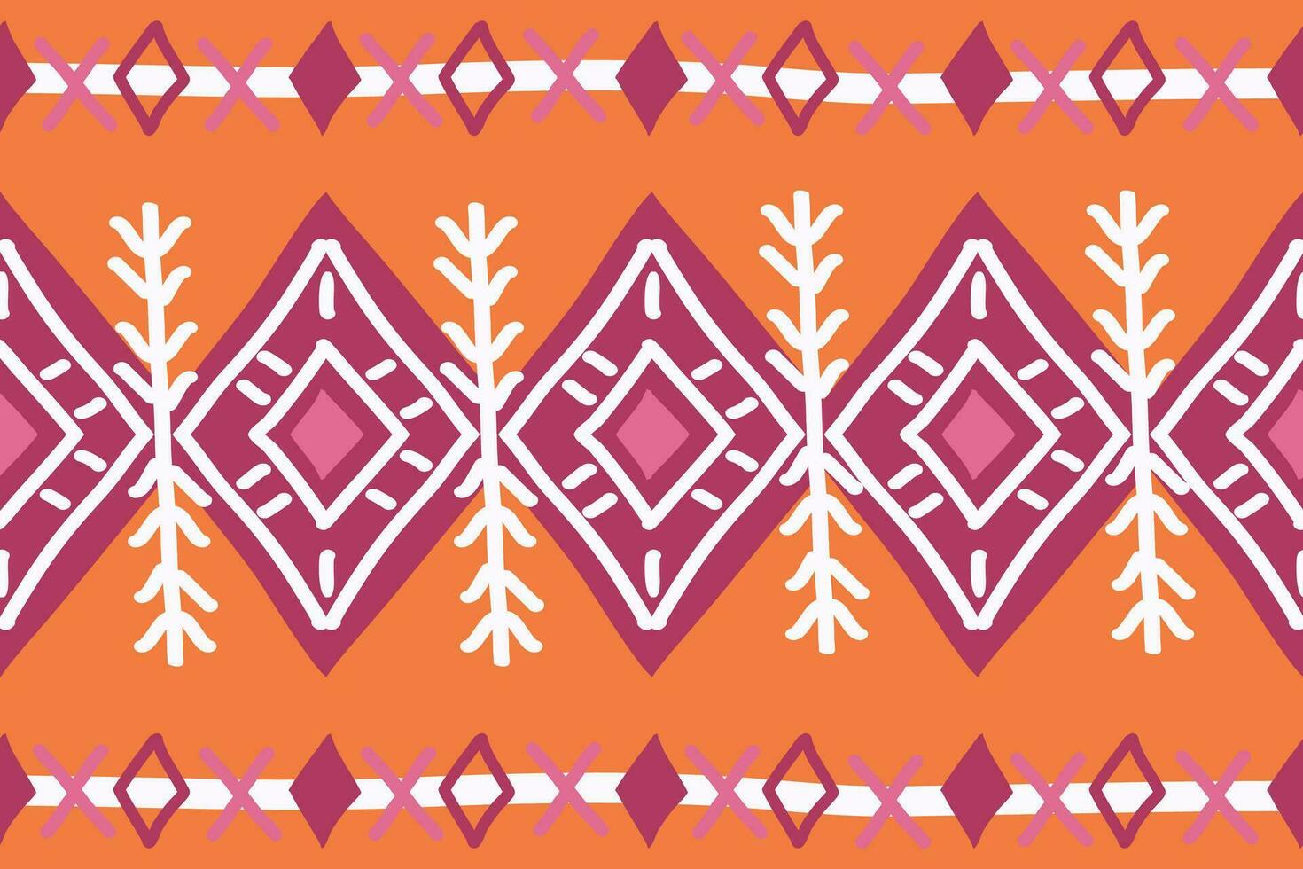 Abstract simple and unique tribal geometric pattern. Ethnic tribal geometric shape seamless pattern bored art style. Simple ethnic pattern use for textile, carpet, rug, cushion, wallpaper, etc. vector