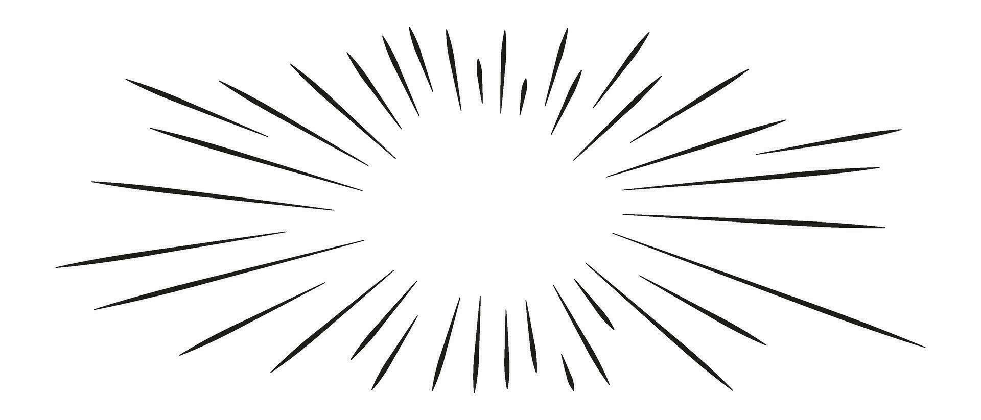 Comic action lines.Manga speed effect frame. Cartoon boom,bang,radial burst.Vector isolated illustration vector