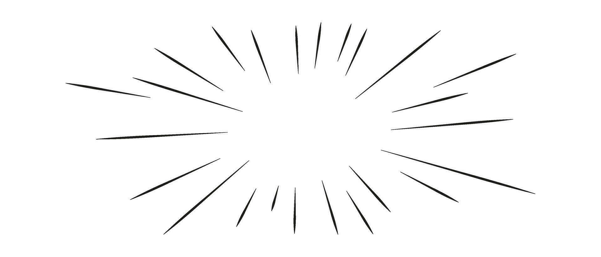 Comic action lines.Manga speed effect frame. Cartoon boom,bang,radial burst.Vector isolated illustration vector