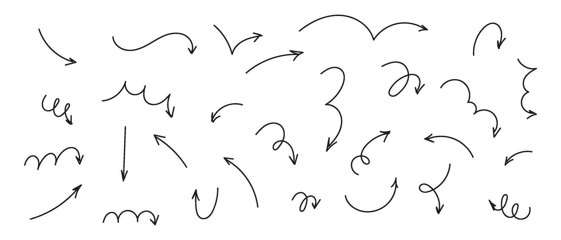 Doodle spiral arrows icon. Design quirky twist zigzag line, spring coil ...