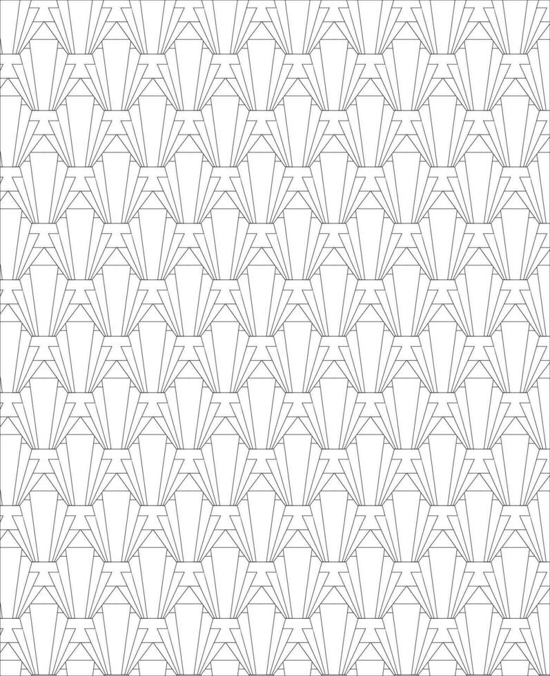 Black and white seamless pattern for coloring book in doodle style. vector