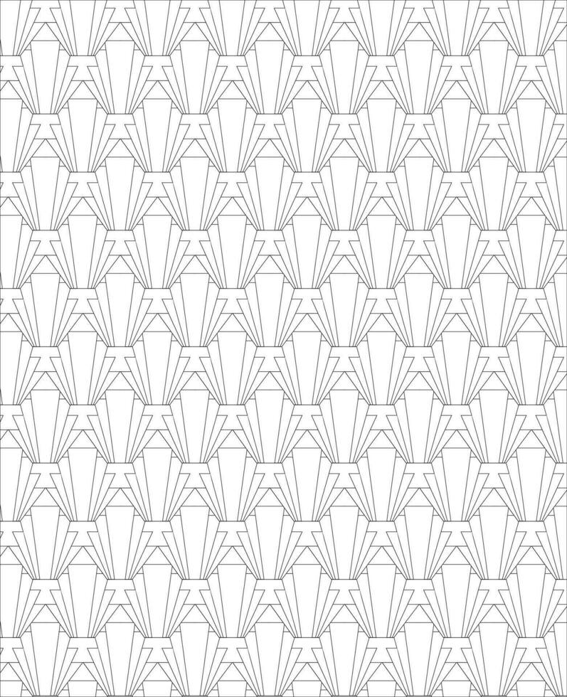 Black and white seamless pattern for coloring book in doodle style. vector