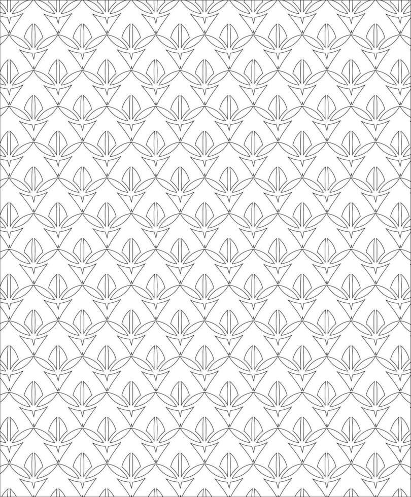 Black and white seamless pattern for coloring book in doodle style. vector