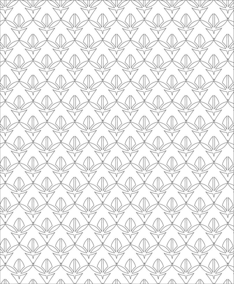 Black and white seamless pattern for coloring book in doodle style. vector