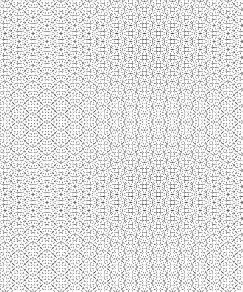 Black and white seamless pattern for coloring book in doodle style. vector