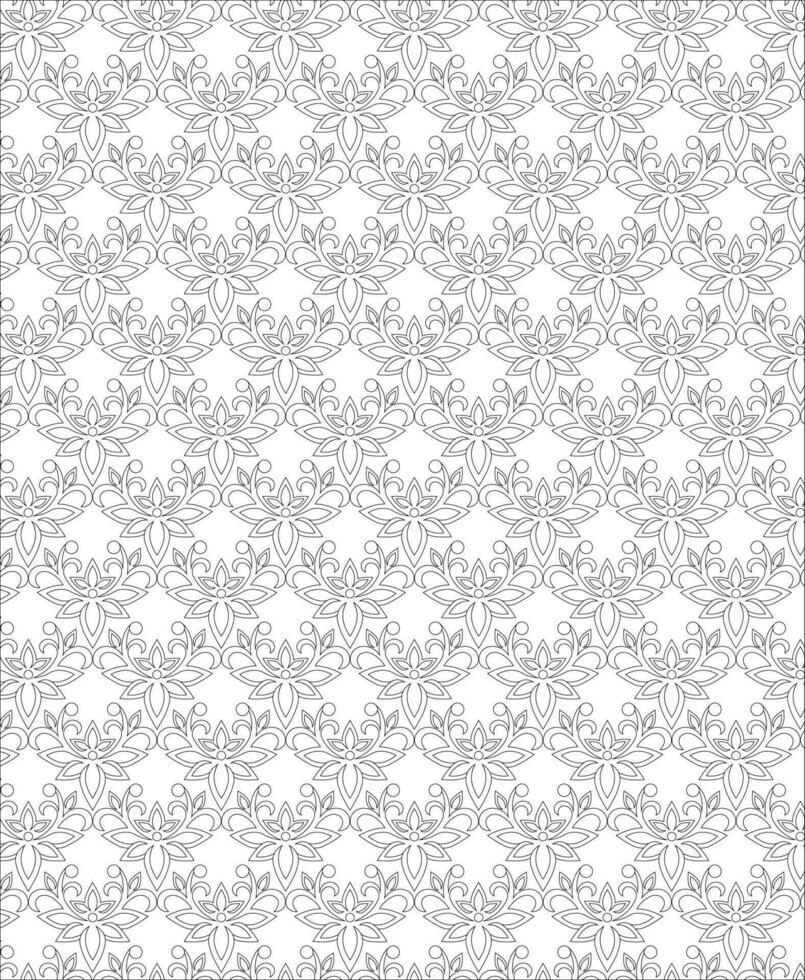 Black and white seamless pattern for coloring book in doodle style. vector