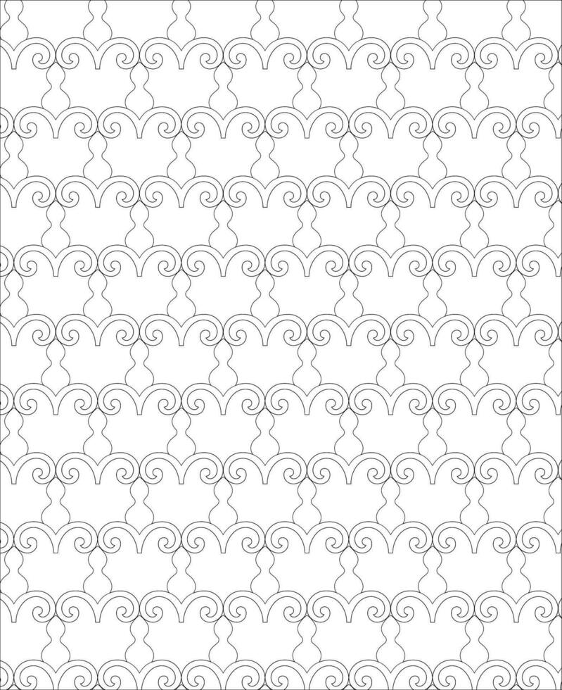 Black and white seamless pattern for coloring book in doodle style. vector