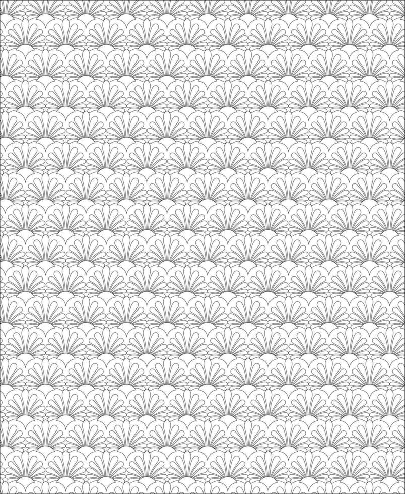 Black and white seamless pattern for coloring book in doodle style. vector