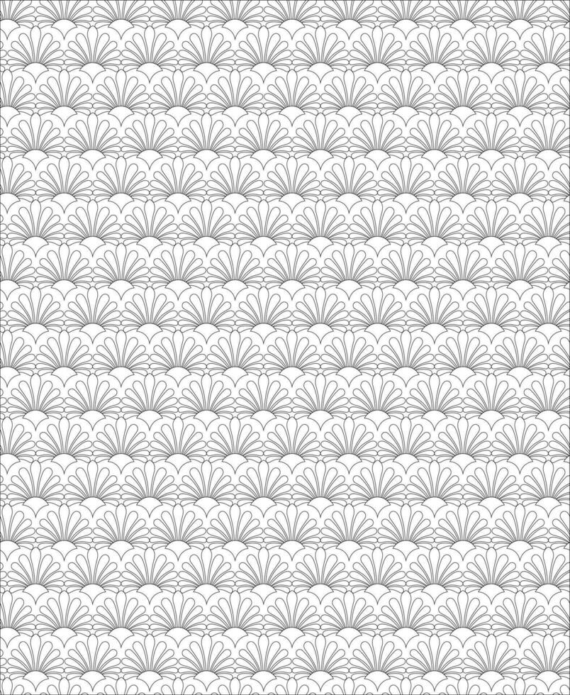 Black and white seamless pattern for coloring book in doodle style. vector