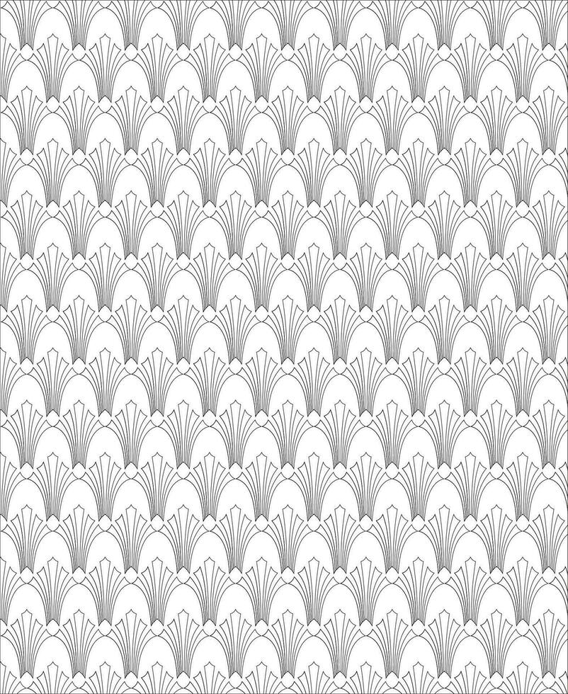 Black and white seamless pattern for coloring book in doodle style. vector