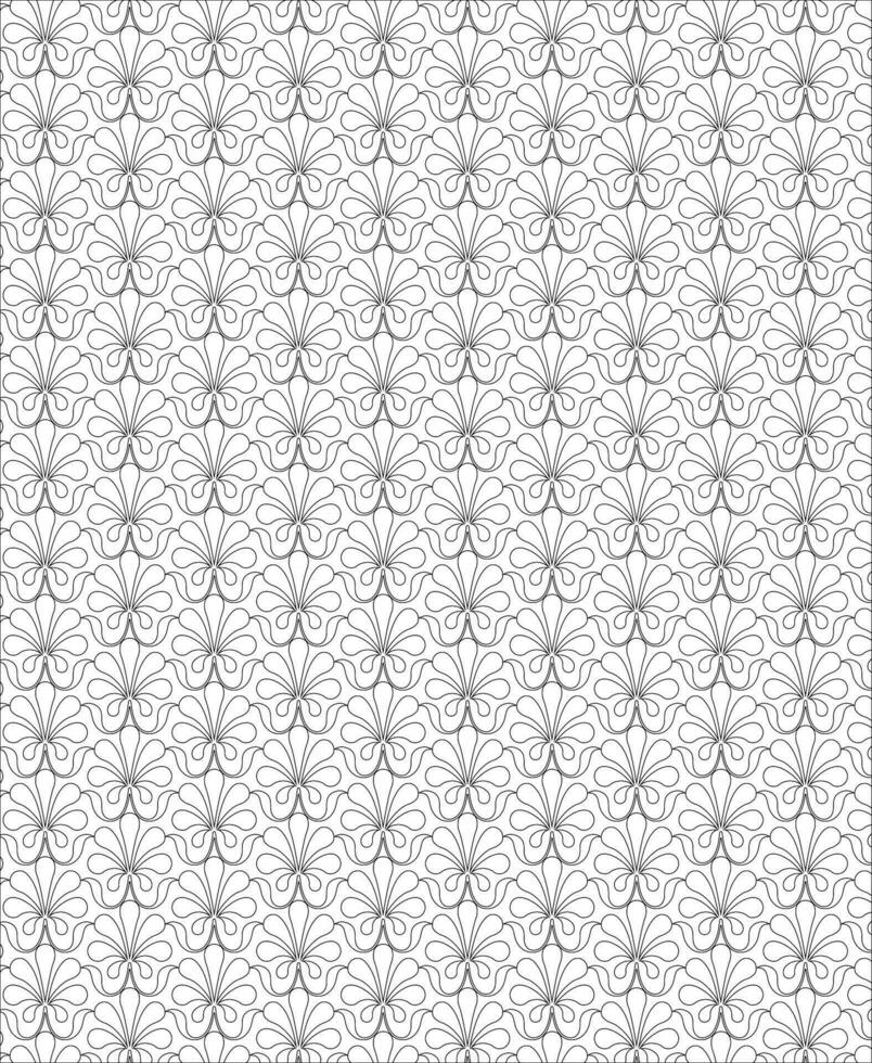 Black and white seamless pattern for coloring book in doodle style. vector