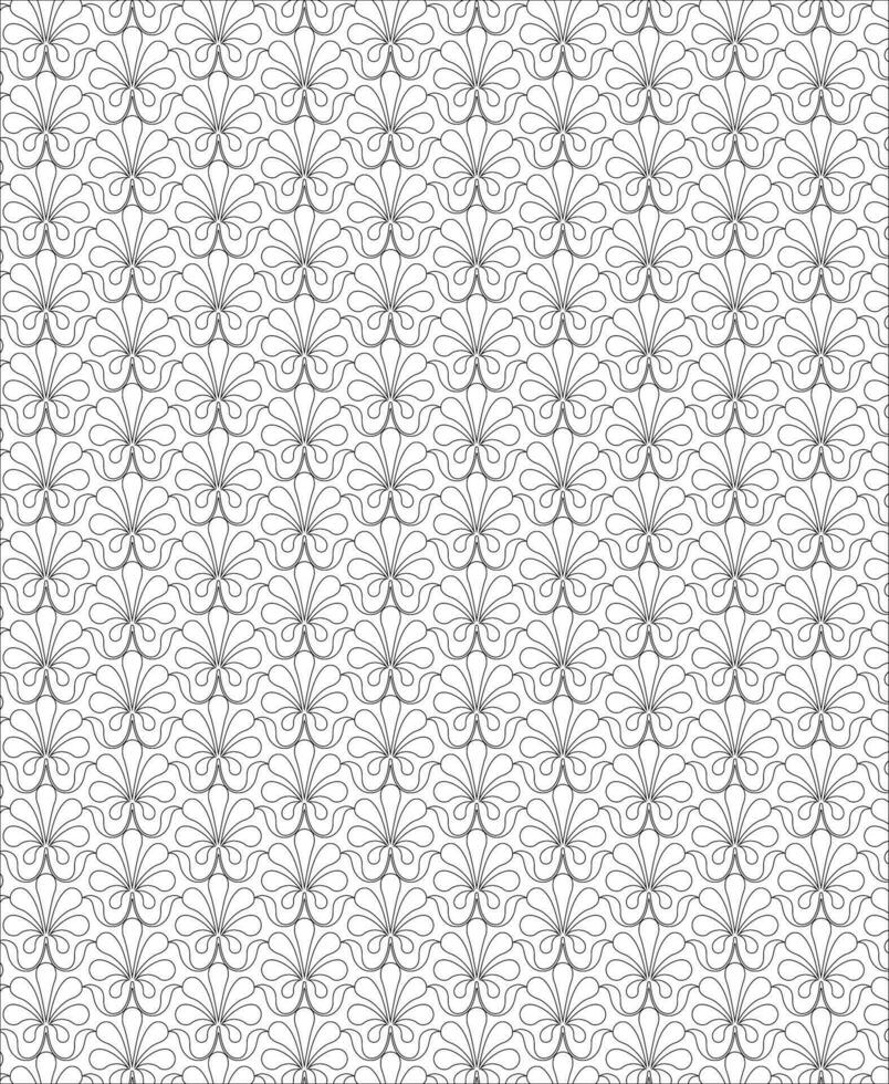 Black and white seamless pattern for coloring book in doodle style. vector