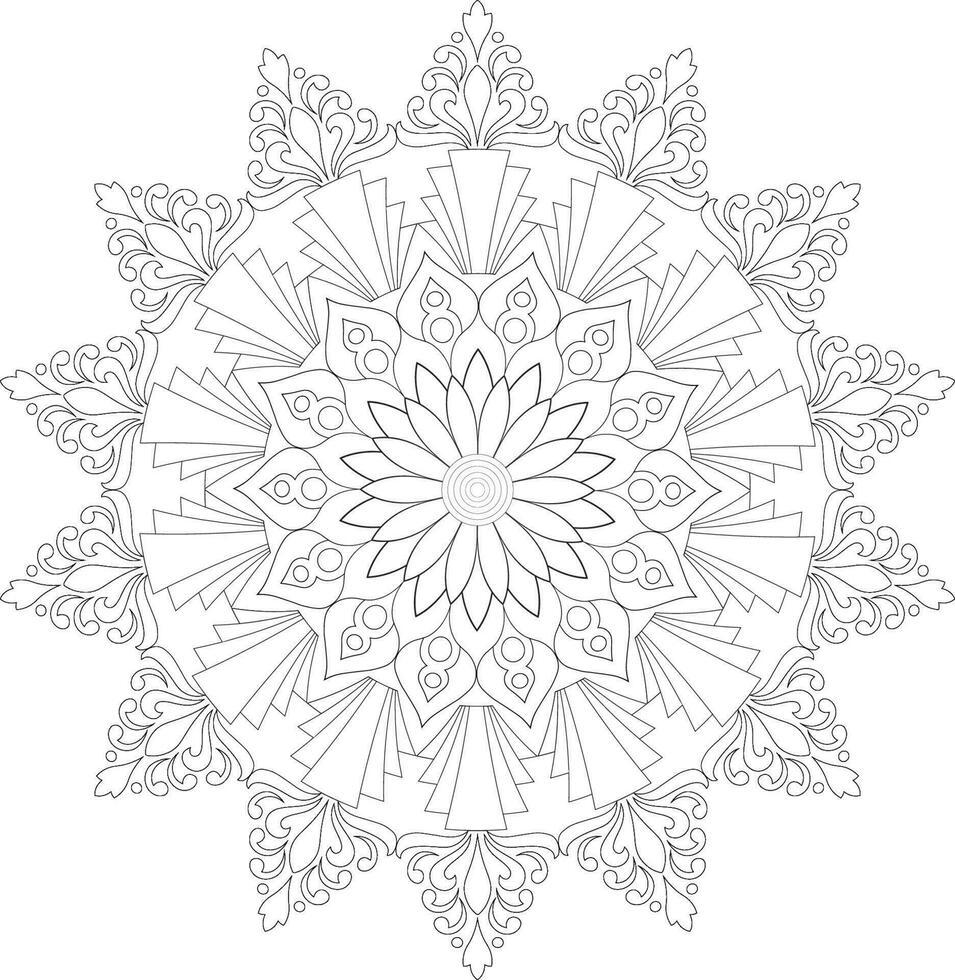 Mandala coloring book pages vector