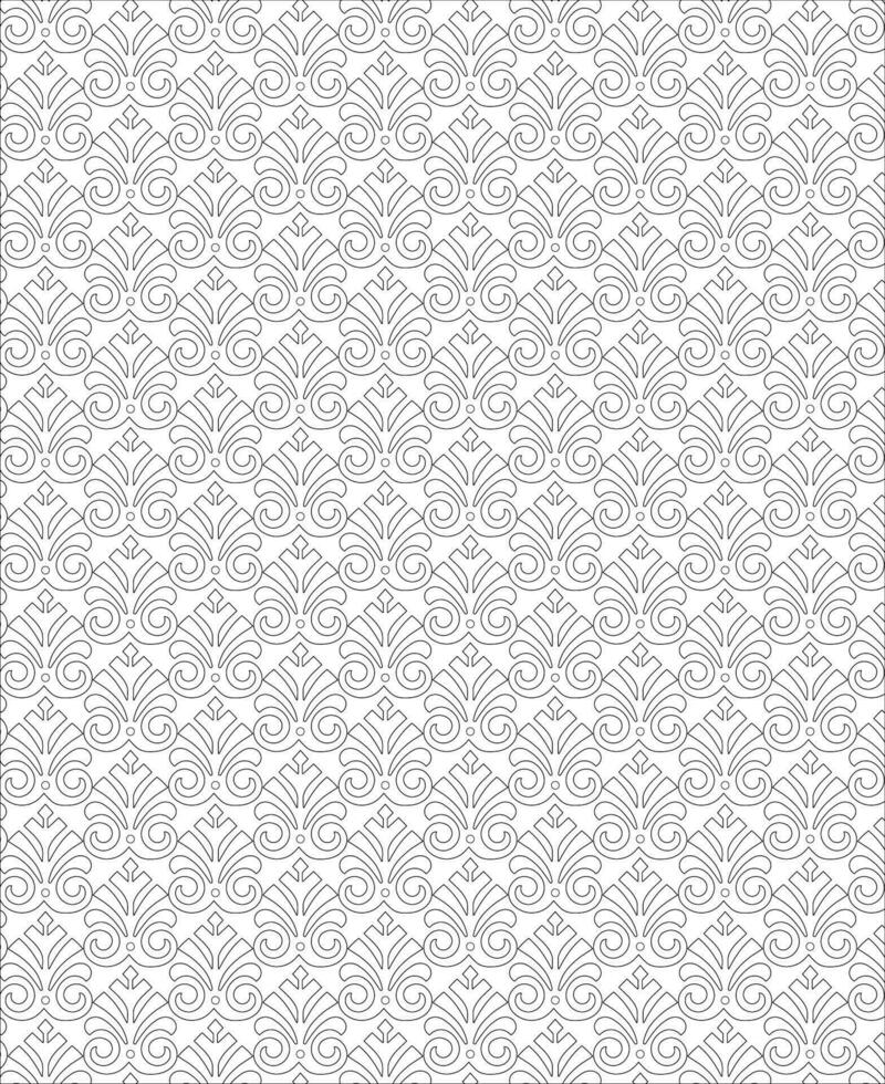 Black and white seamless pattern for coloring book in doodle style. vector