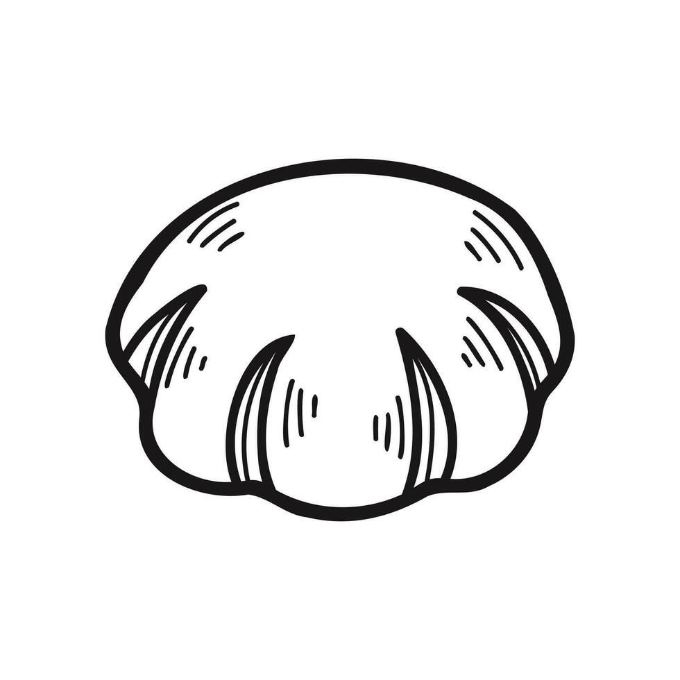 isolate black and white bakery bread vector