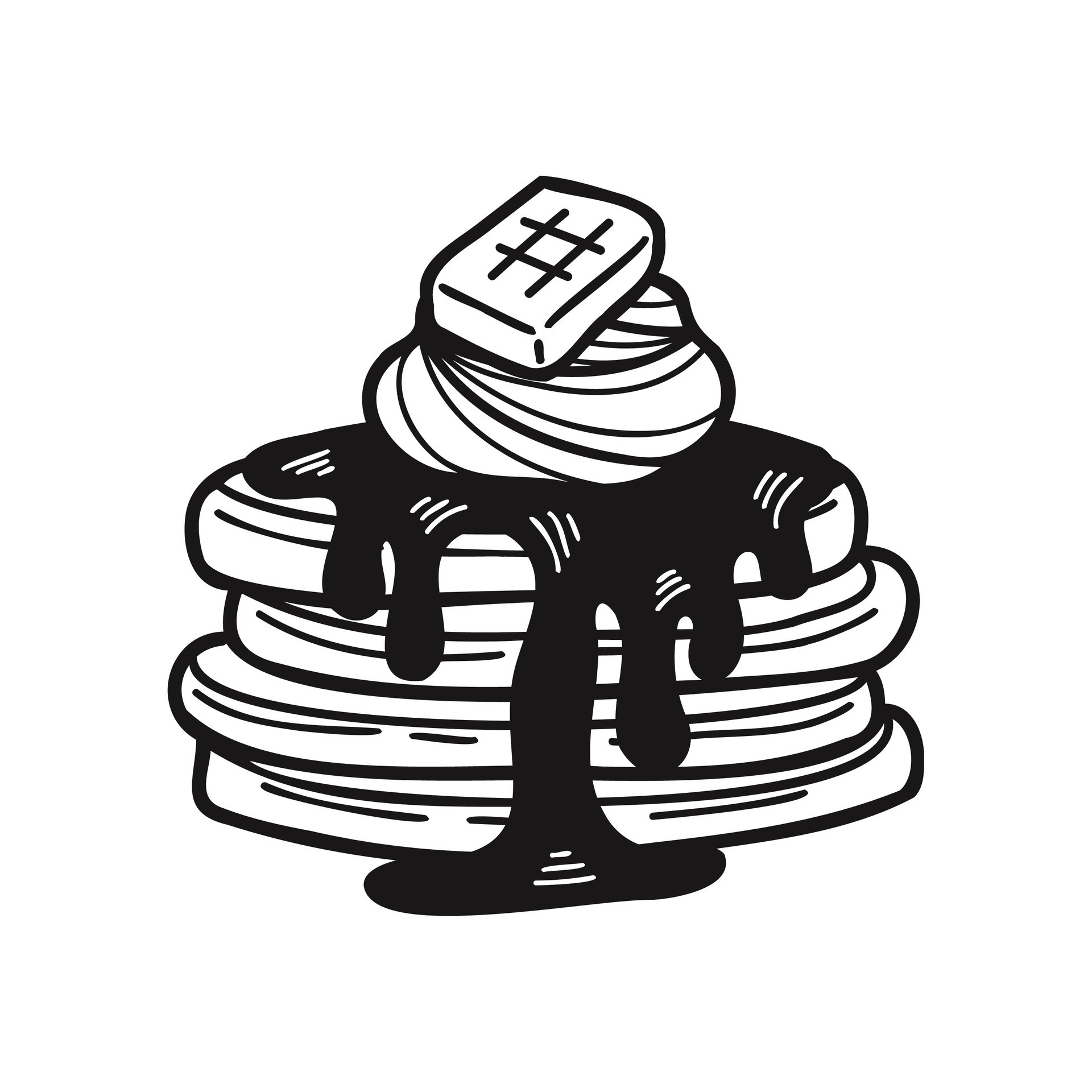 isolate black and white bakery chocolate pancake vector 25866860 Vector