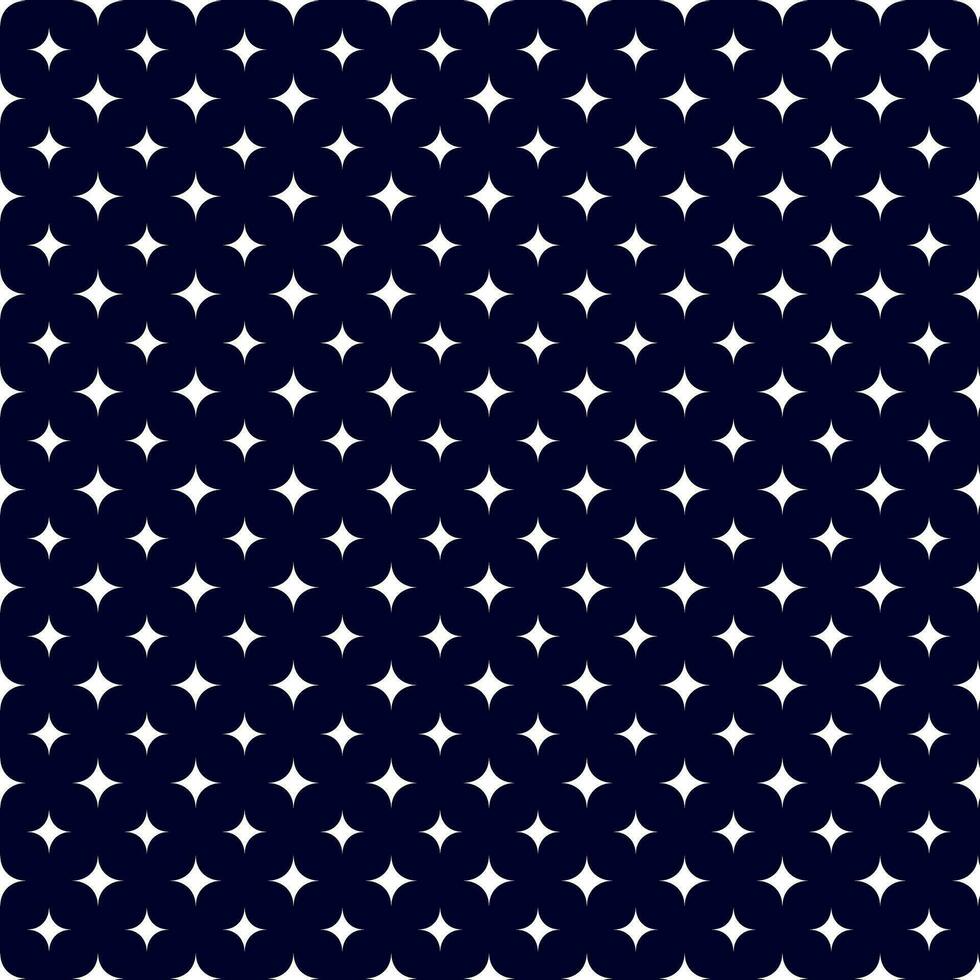 Blue and white sparkling stars seamless pattern. Twinkling sparkle star background vector illustration.
