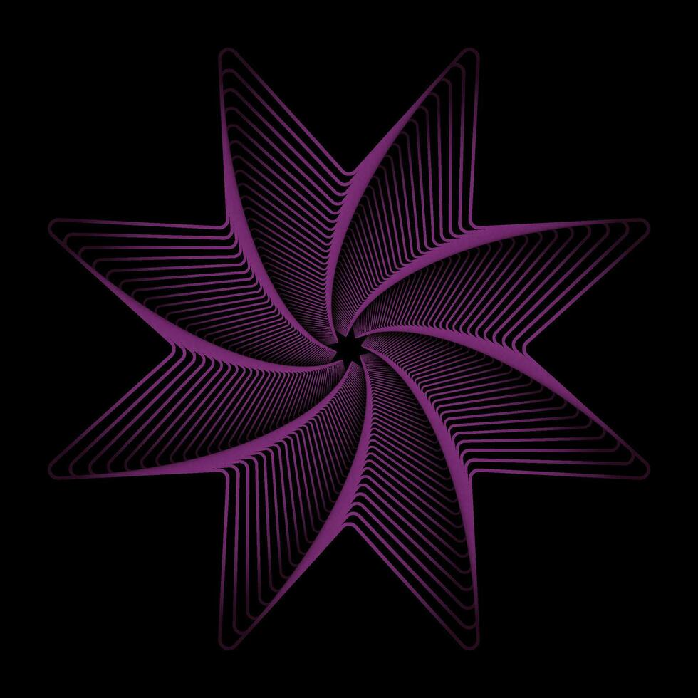 Pink star geometric spirograph background vector illustration. Spirographs star abstract element vector illustration.