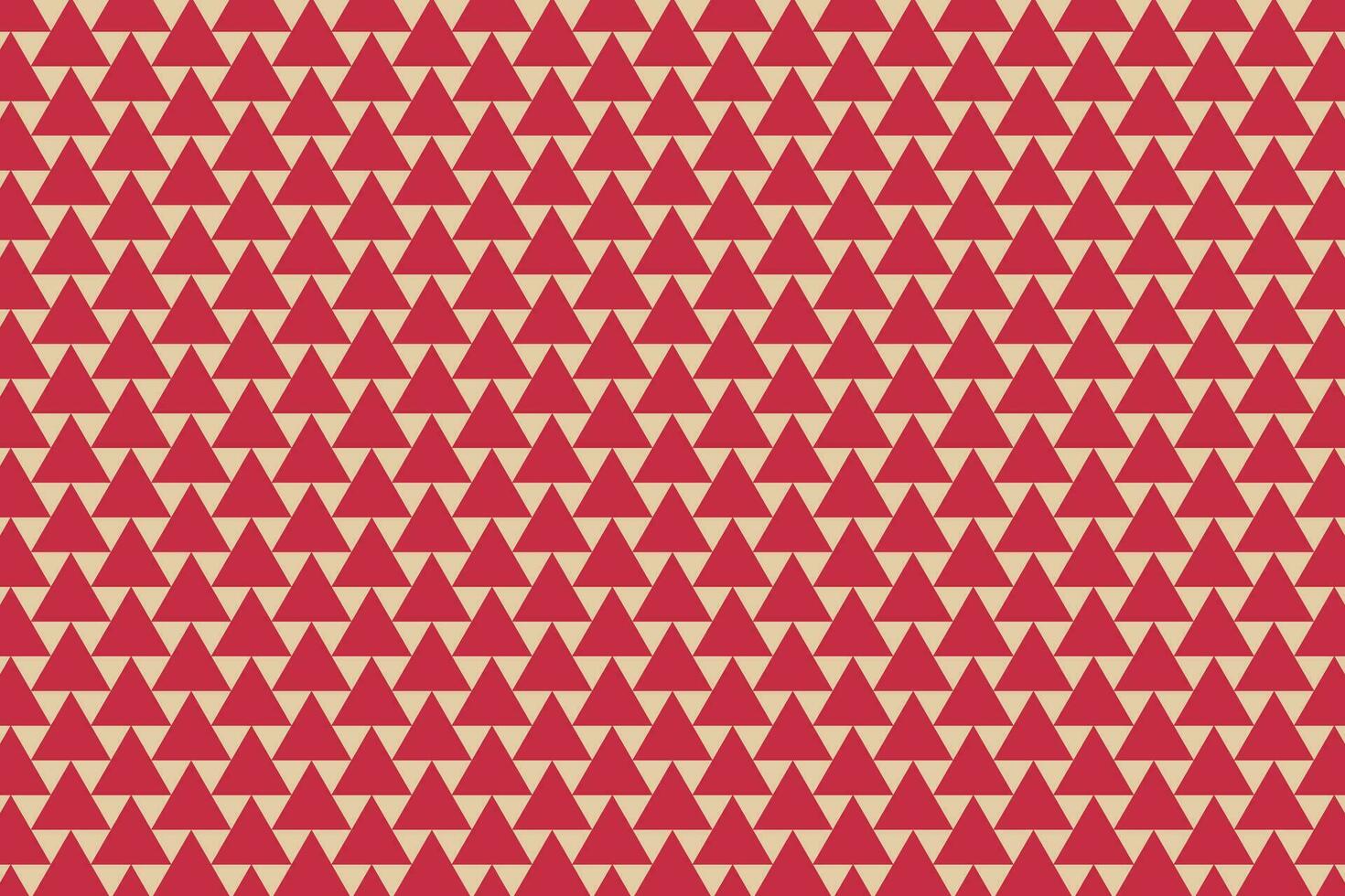 Red triangle mosaic seamless pattern background. Triangular tiles vector background.