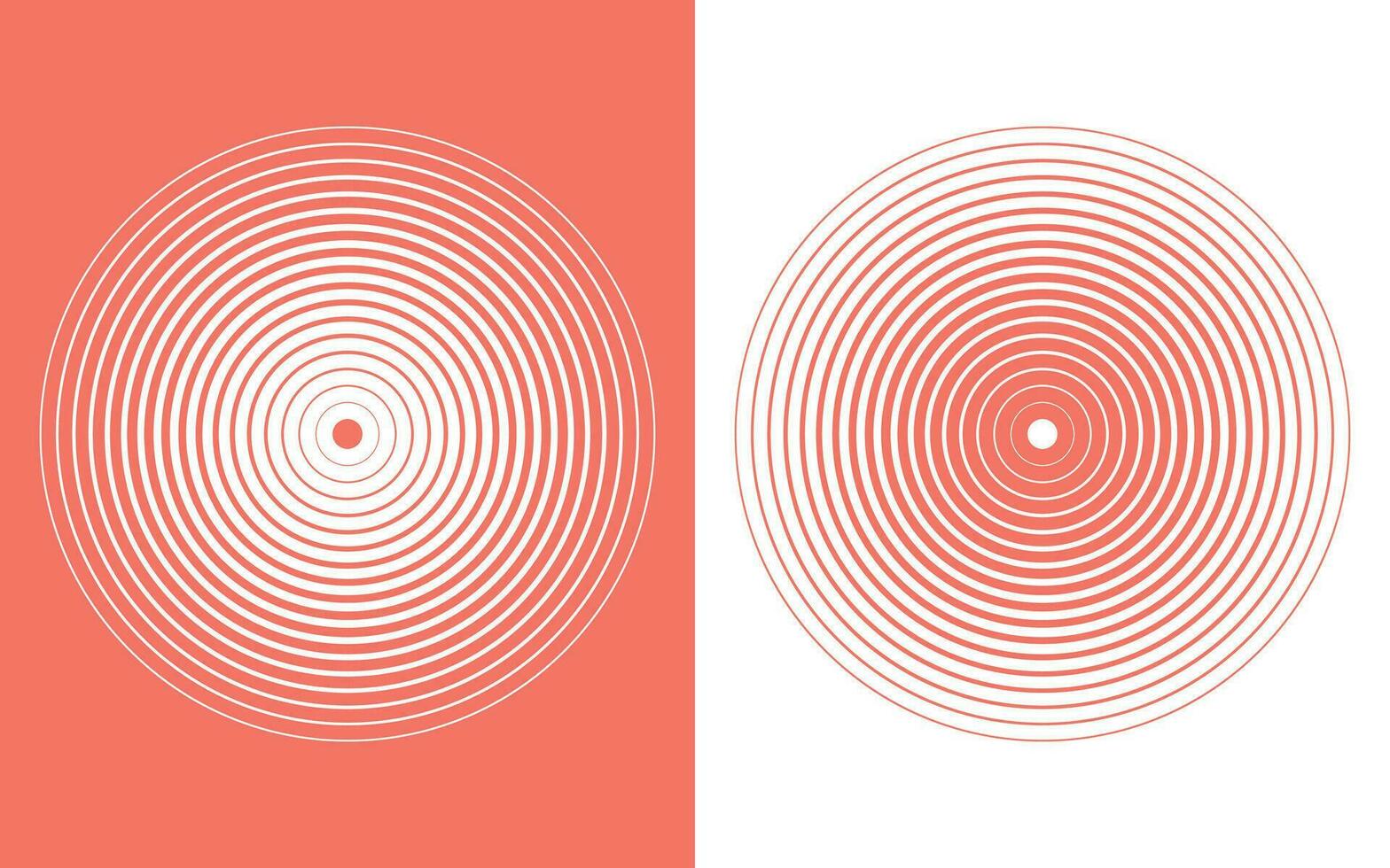 rosado y blanco trama de semitonos radial concéntrico círculos antecedentes vector ilustración