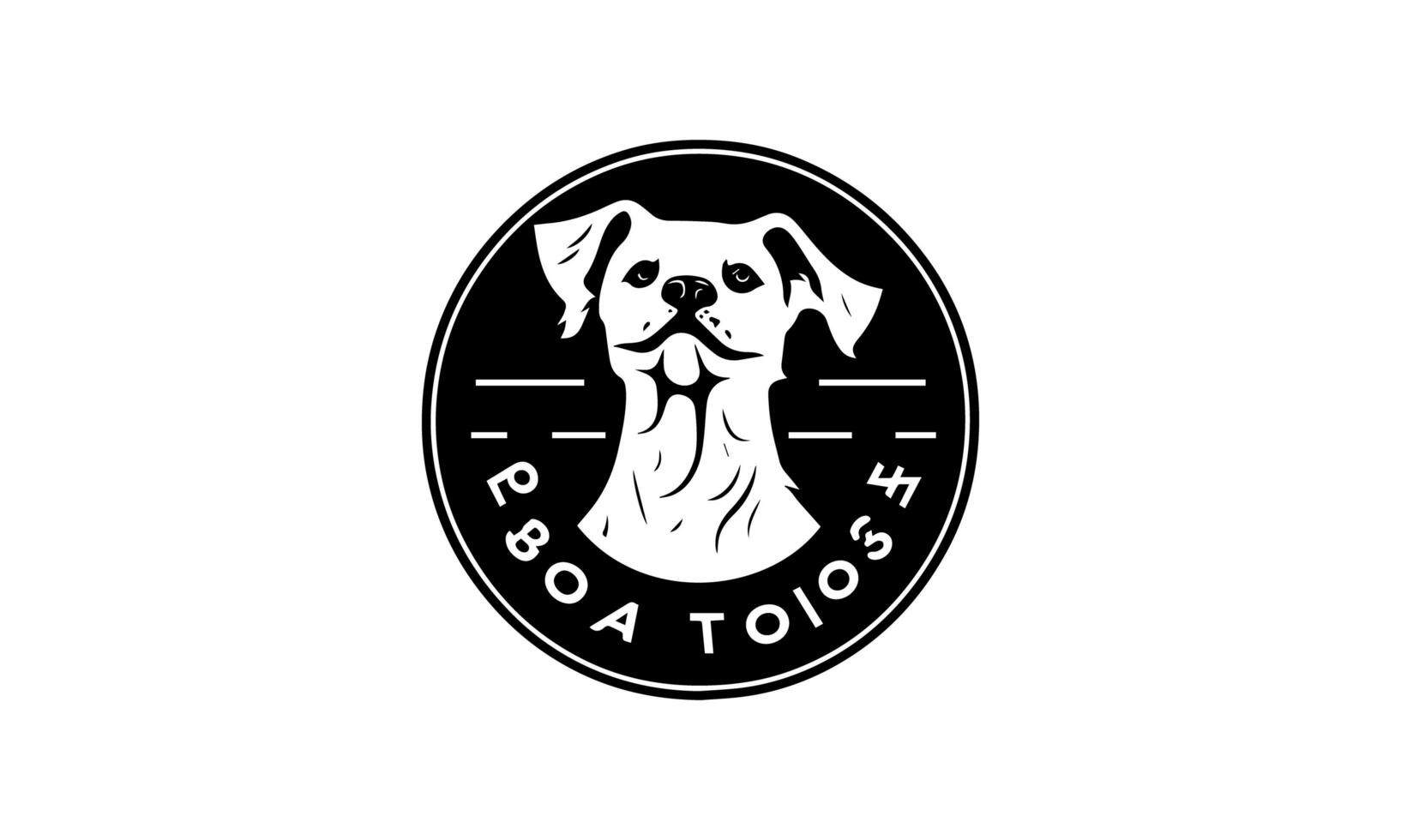 Badge dog head logo illustration photo