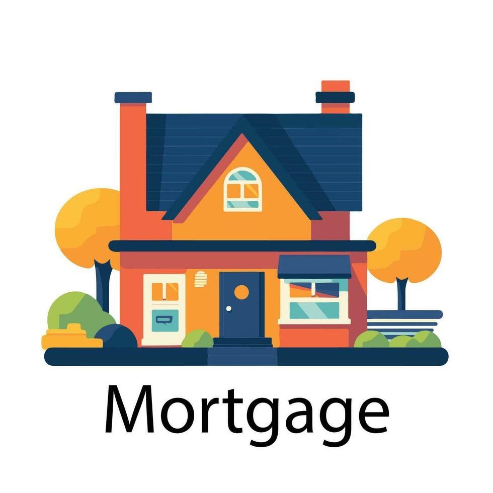 A creative flat Mortgage vector illustration