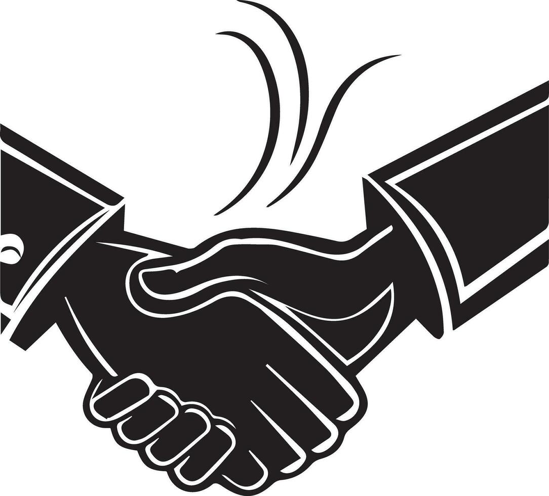 Silhouette Handshake illustration vector