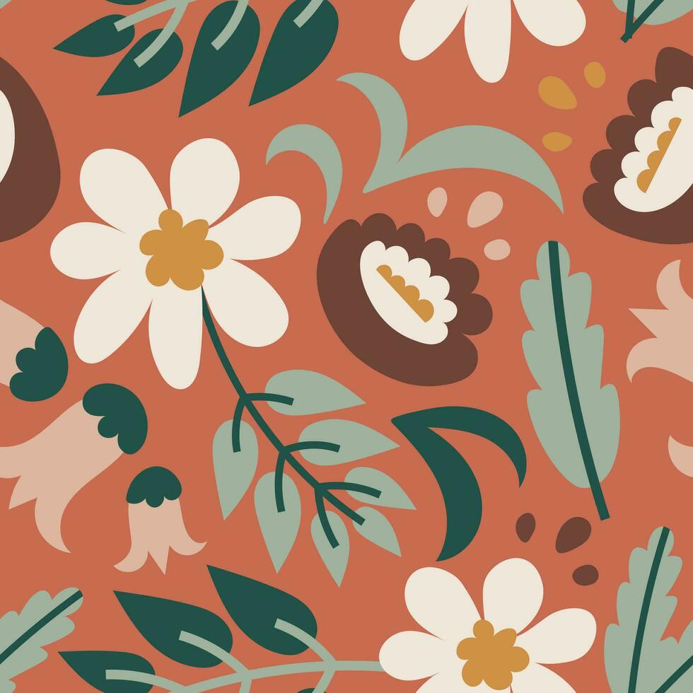 Creative Floral Seamless Pattern vector