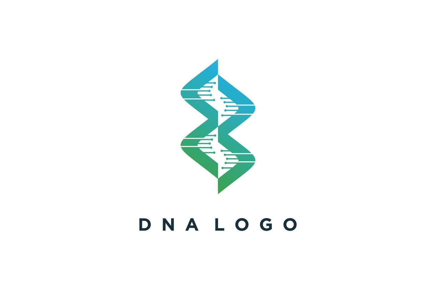 Dna logo vector with modern concept creative technology design