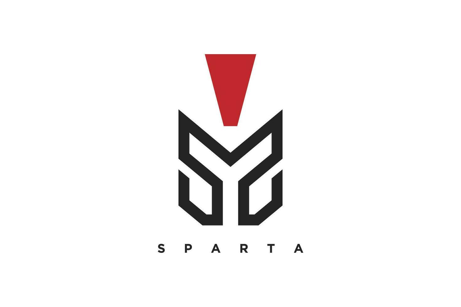 espartano logo vector con creativo único diseño