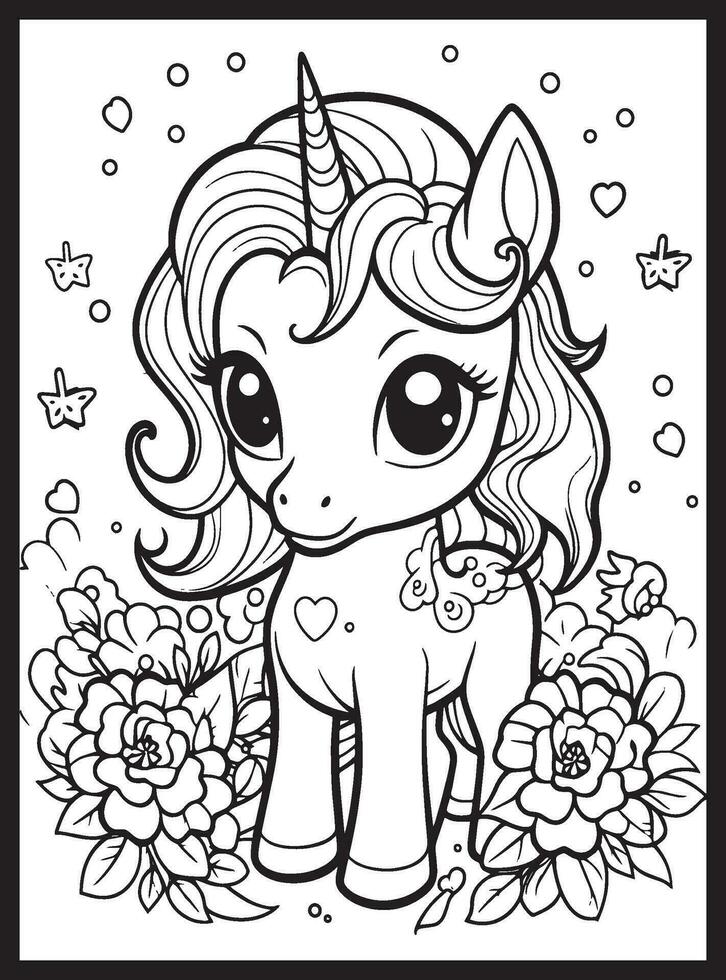 Cute Kawaii Coloring Pages for Kids 25867470 Vector Art at Vecteezy