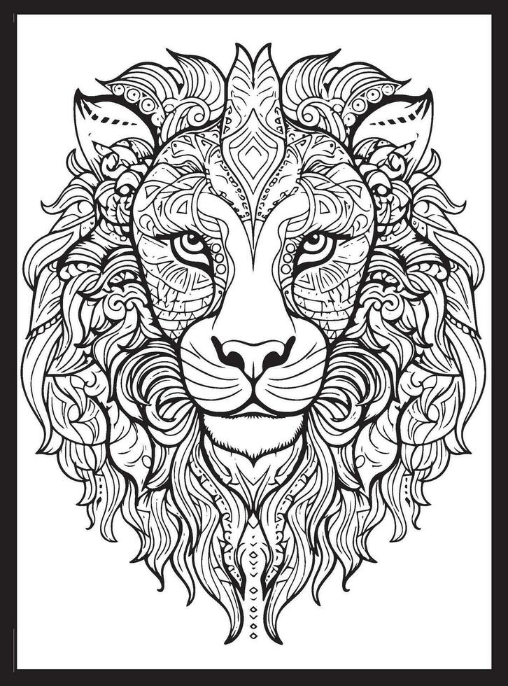 animaux mandala adulte coloration pages 25867534 Art vectoriel