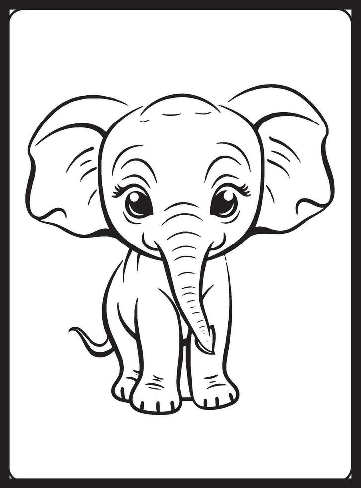 safari animales colorante paginas para niños vector