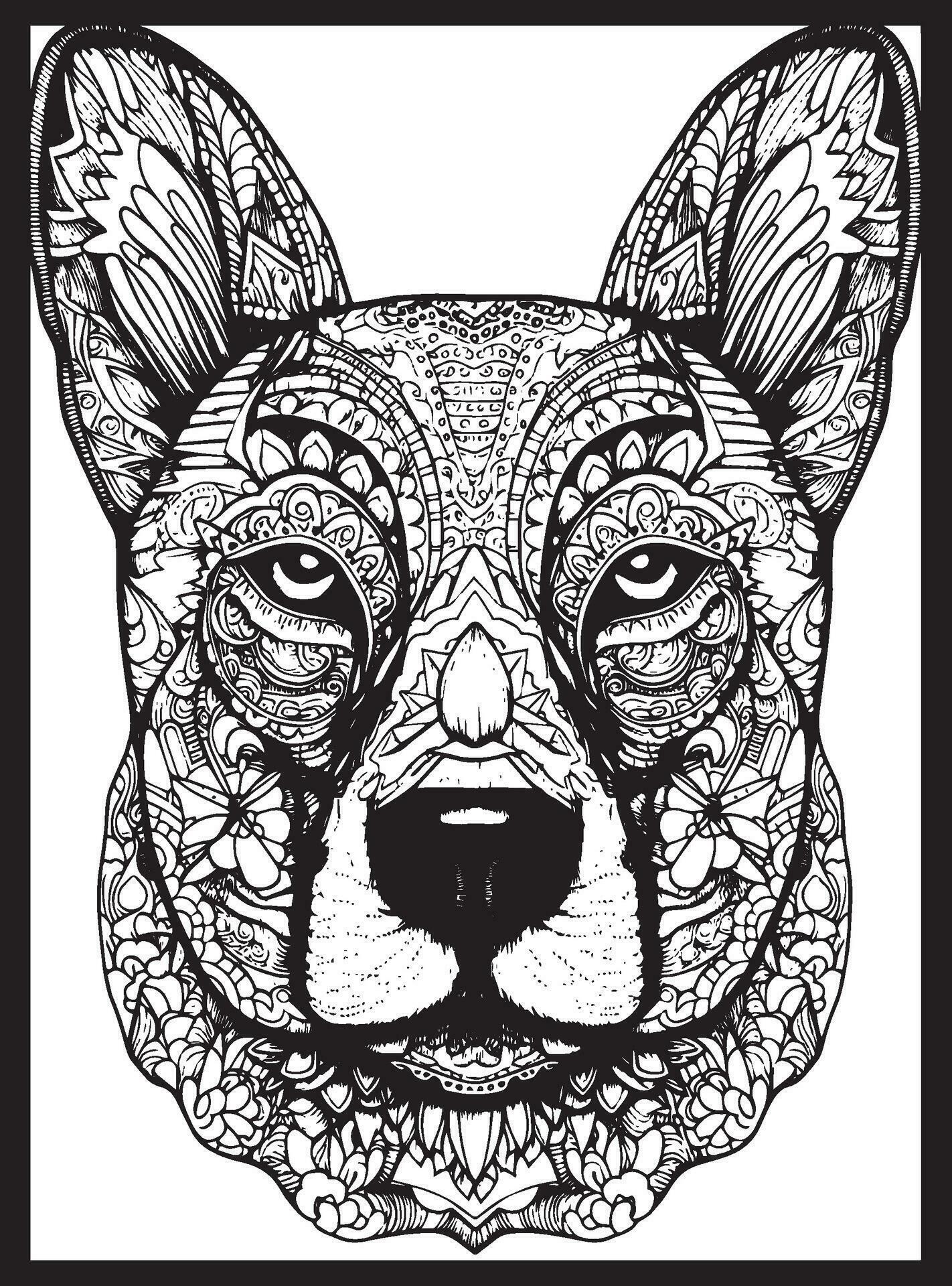 Dog Mandala Coloring Pages 25867841 Vector Art at Vecteezy