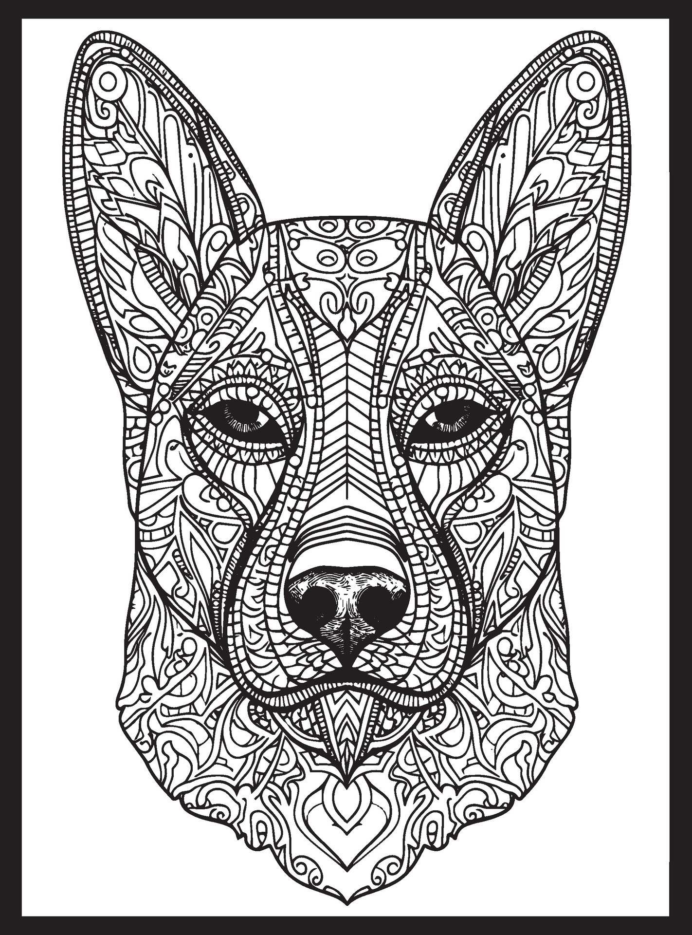 Dog Mandala Coloring Pages 25867843 Vector Art at Vecteezy