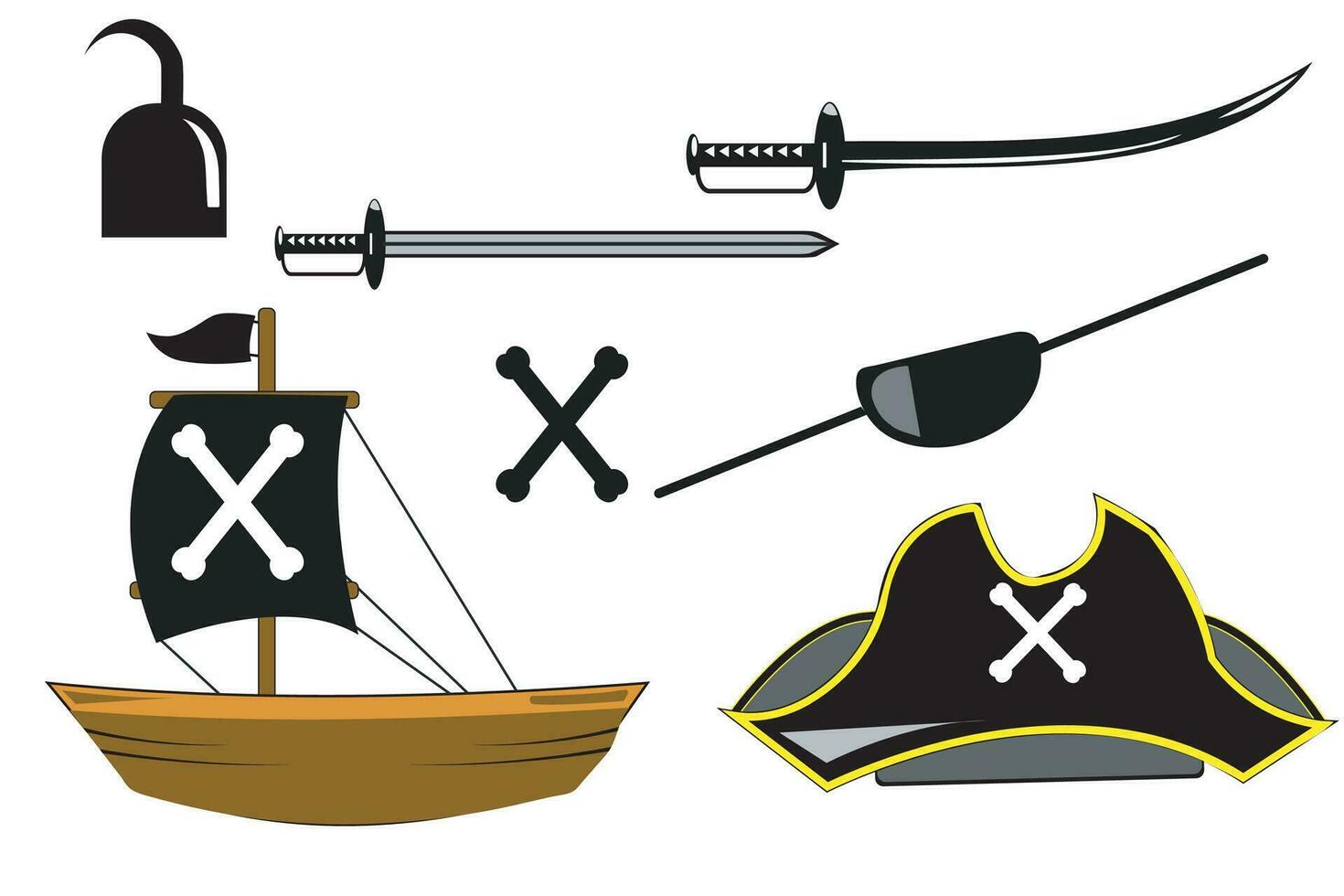 Vector set of Talk Like a Pirate