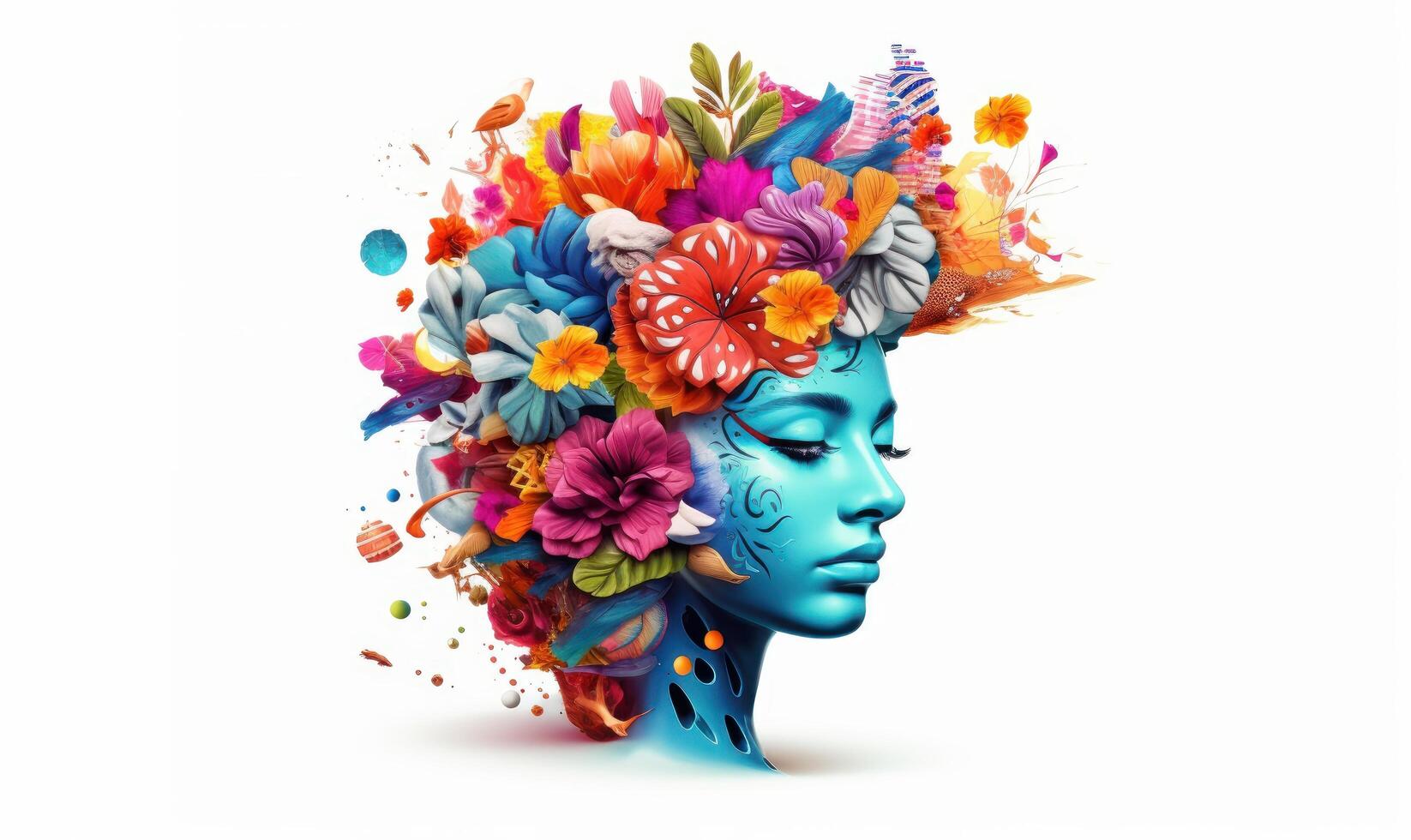 Creative Mind Colorful Background, Smart Thinking Concept. photo