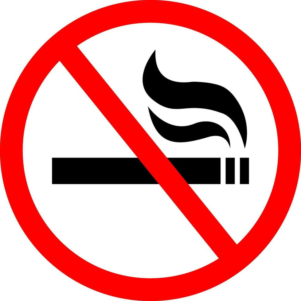 Danger No smoking sign, Do not smoke. cigarette addiction awareness.Vector flat icons with white background cartoon design EPS10 illustration. vector