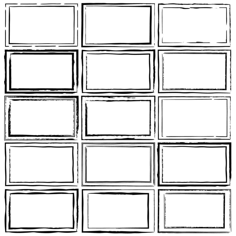 Set of black and white frames 25868288 Vector Art at Vecteezy